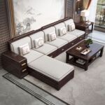 紫金檀木实木沙发组合新中式客厅小户型冬夏两用储物沙发海绵通用