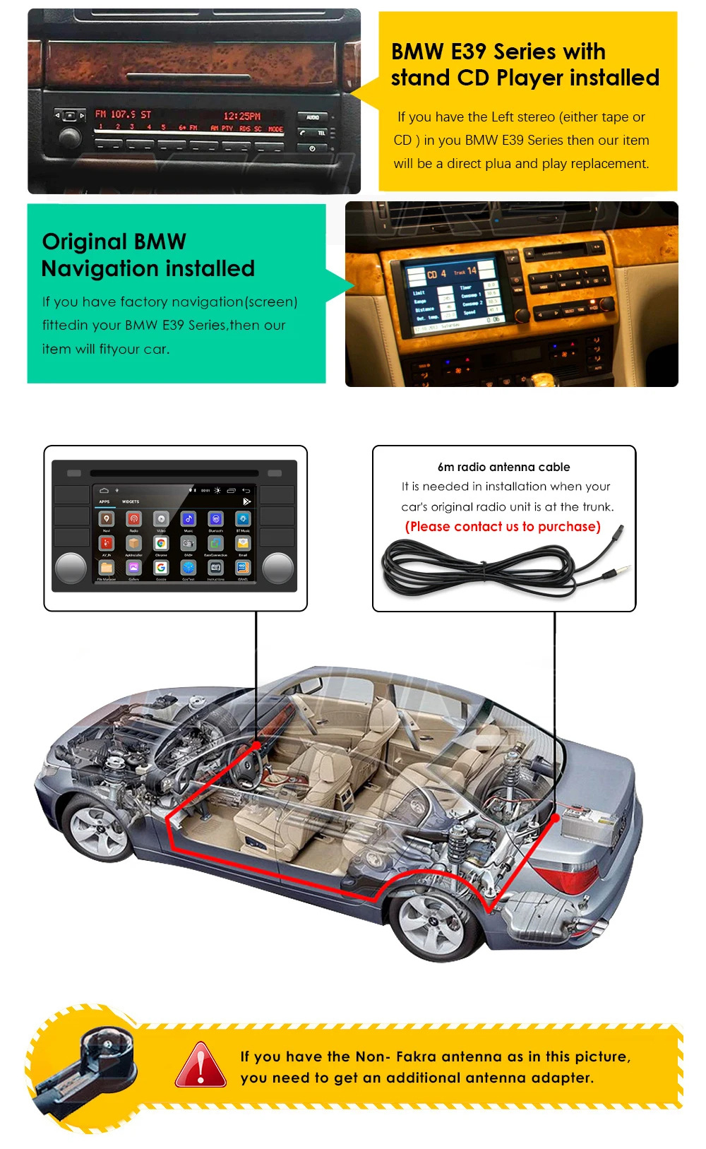 Cross-Border 9inch Suitable for Old Bmw 5 Series E39 Android Large-Screen Navigation Mp5 Reversing Image Car Navigator
