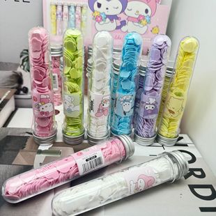 Sanrio Cartoon Soap Tablets Cute Bottled Disposable Soap Tablets Children's Outdoor Portable Hand Washing Tablets
