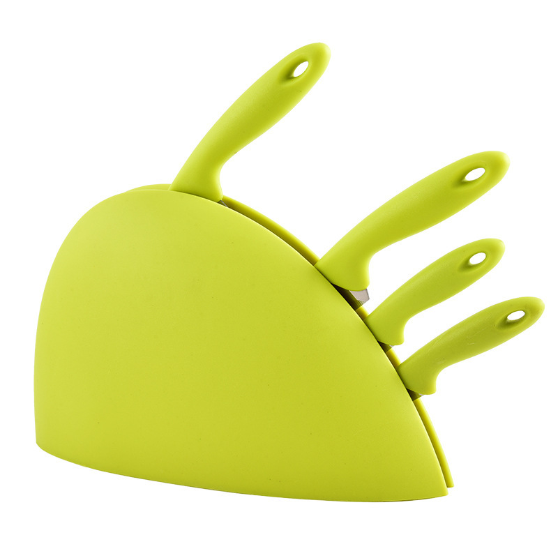 Conjunto de 5 piezas de asiento de color amarillo mango de caparazón de tortuga