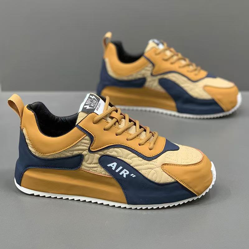 Zapatos de hombre, modelos de otoño e invierno, nuevos zapatos blancos de suela gruesa ligera, zapatos deportivos casuales para hombres de todo fósforo, zapatos rojos de marca de moda