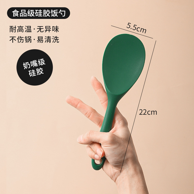 Venta al por mayor sartén antiadherente para el hogar silicona pala China pala resistente a altas temperaturas pala cuchara traje colador cuchara de sopa traje de cocina conjunto de cinco piezas