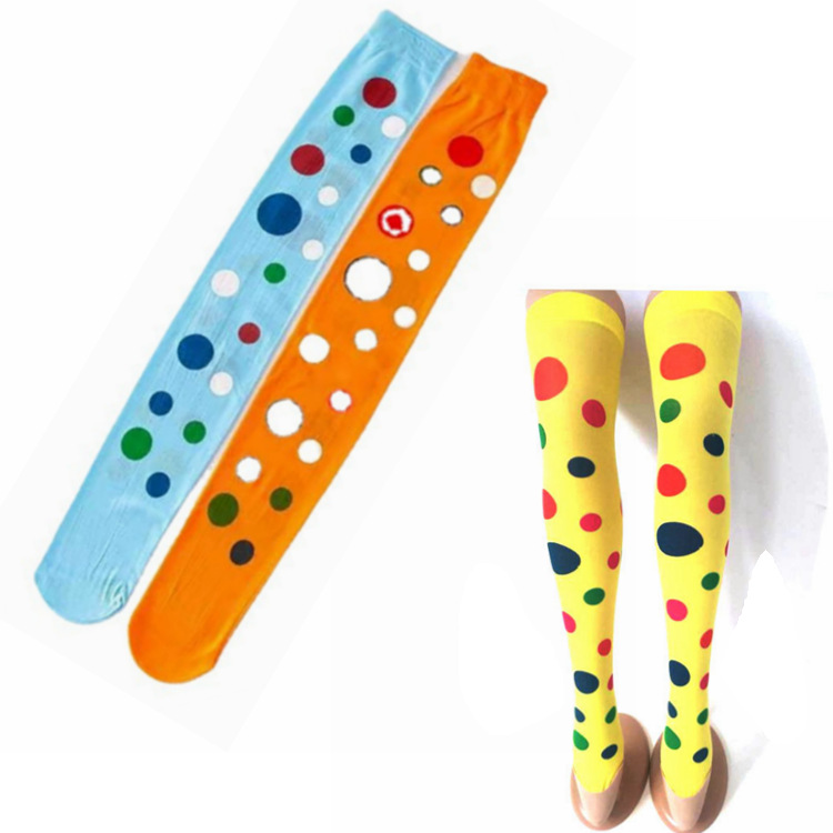Comercio electrónico transfronterizo Halloween Wave Point Over Knee Calcetines Clown Show Stage Calcetines Egg Easter Medias