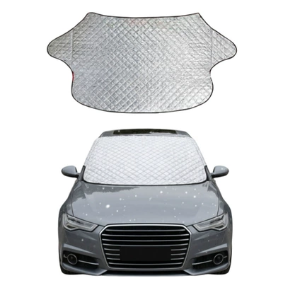 Car snow cover for front windshield, snow protection car cover, sunshade, snow protection, frost protection, anti-freeze, winter windshield and rear car cover