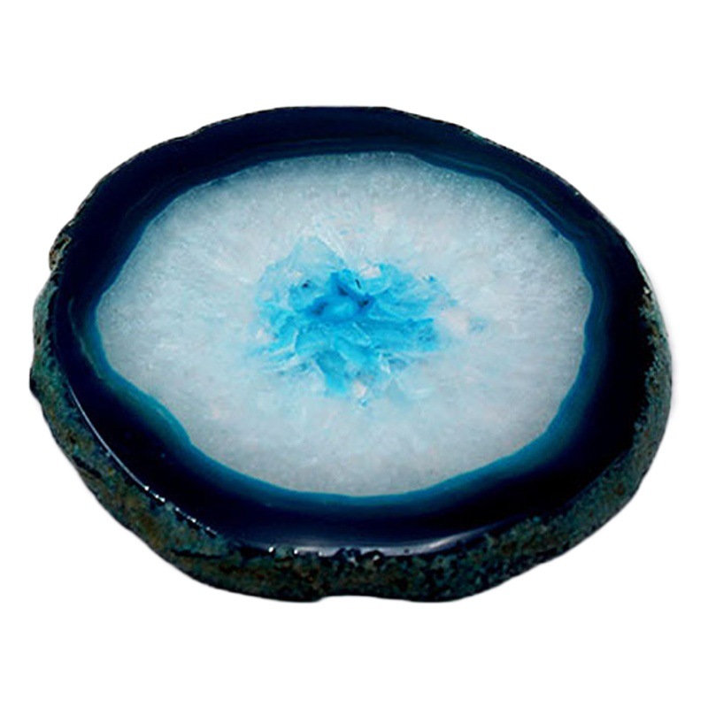 Ágata natural al por mayor montaña redonda piedra cruda piedra natural estera de café color ágata pieza aislamiento pad herramientas de belleza médica