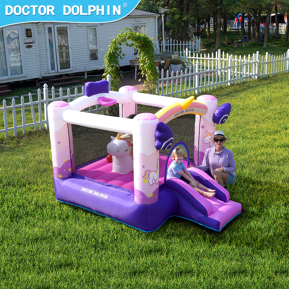 Dr. Pig Child Inflatable Castle Small Home Trampoline Inflatable Slider Jugues Indoor and Outdoor Party Inflatable Castle