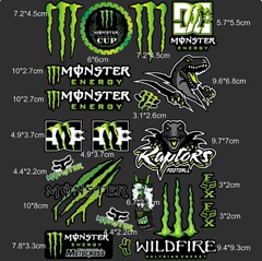 モンスター魔爪ビニルエネルギーステッカーロゴステッカーセットオートバイタンクステッカーゴースト爪ステッカーEMERGY