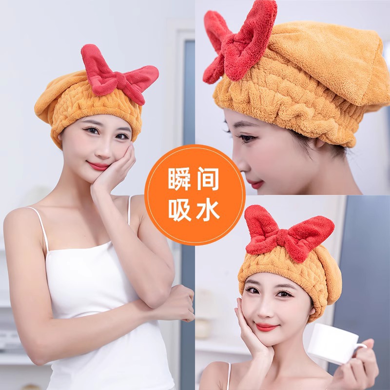2025 nuevo sombrero de baño de mujer arco sombrero de cabello seco bolsas de cabello toallas de cabello seco súper absorción rápida toallas de cabello seco toallas