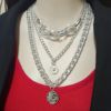 Accessory, retro pendant, chain, necklace, European style