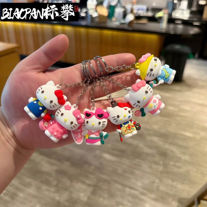New Cartoon Kt Cat Sanrio Keychain Backpack Pendant Doll Toy Bag Decoration Promotional Gift Wholesale New Cartoon Kt Cat Sanrio Keychain Backpack Pendant Doll Toy Bag Decoration Promotional Gift Wholesale