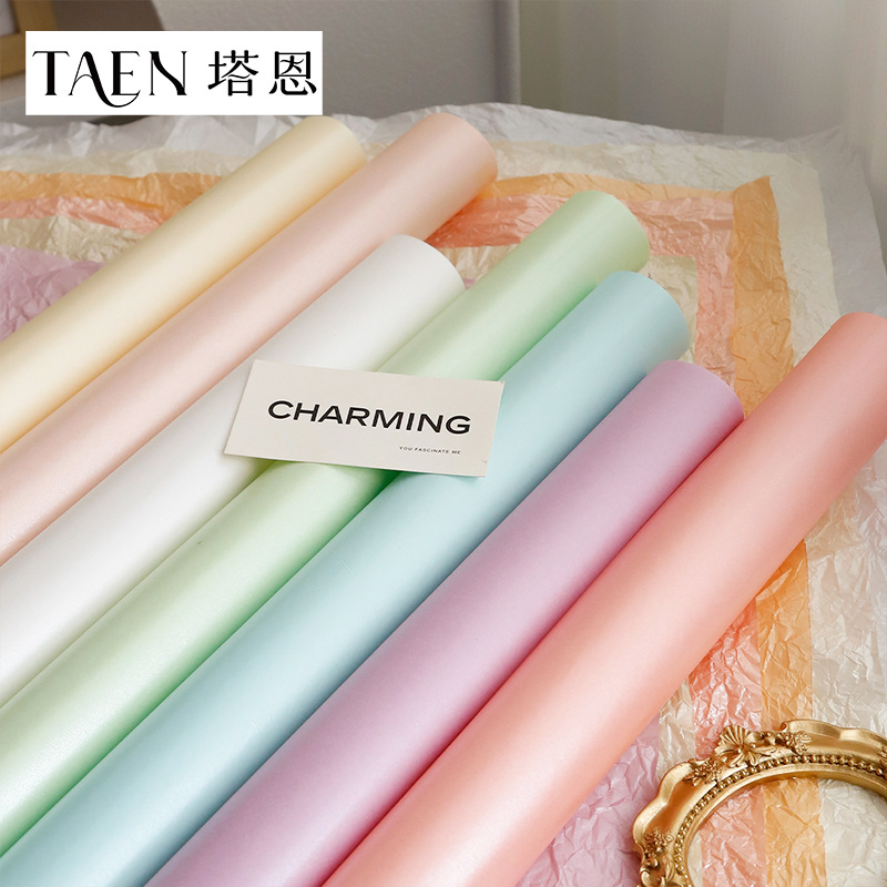 35克加厚珠光雪梨纸高级感ins花束内衬纸鲜花水果礼盒包装纸批发