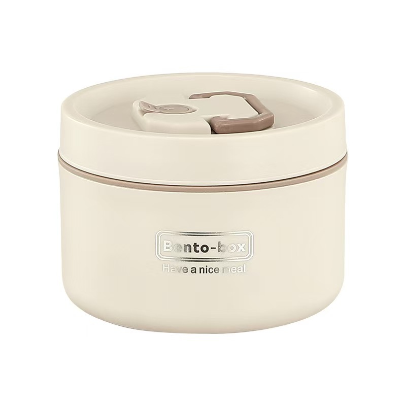 Caja de almuerzo de aislamiento de acero inoxidable, alumno redondo, cubo de almuerzo, bolsa de aislamiento, caja de almuerzo multicapa, caja de almuerzo portátil de aislamiento