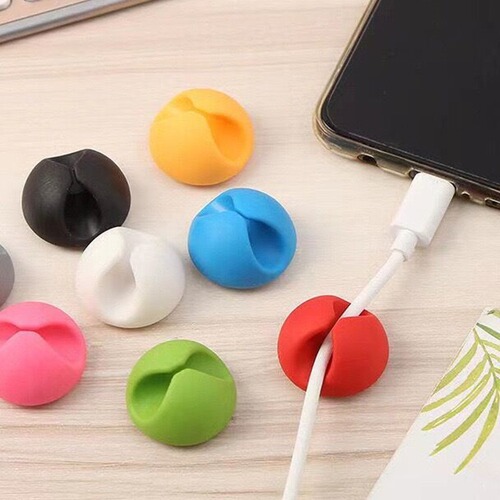 Circular cable organizer, data cable storage, office desk cable management, wire clip, cable fastener, cable tie-down organizer