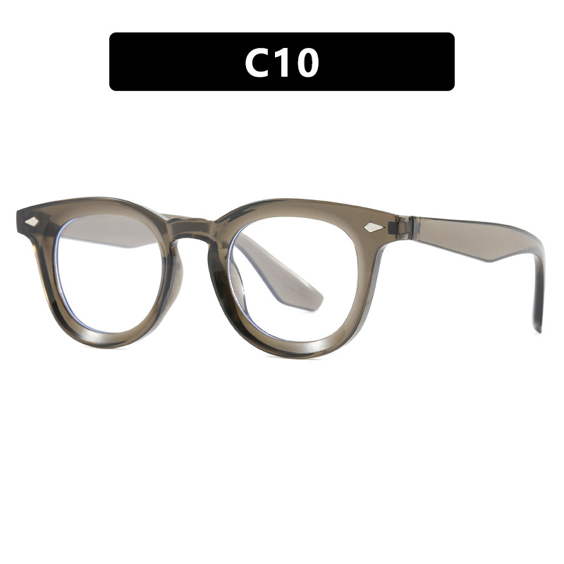 Redondo clavos de arroz pequeño marco de moda europea y americana callejera gafas de sol retrógrado personalidad gafas de sol cóncavas