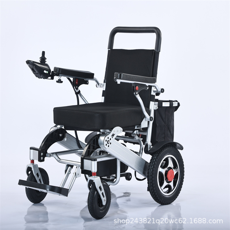 Customized Electric Wheelchair, Cross-Border Aluminum Alloy Model, Fully Automatic Foldable Mobility Scooter for the Elderly and Disabled, Lightweight and Foldable
