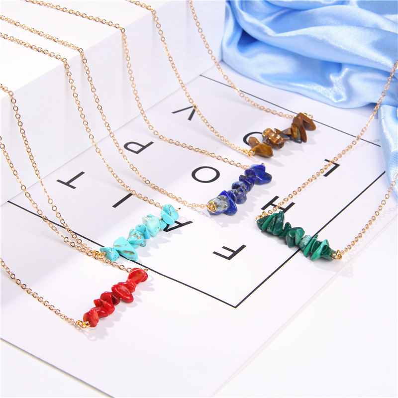 1 Piece Quantity Vacation Irregular Alloy Natural Stone Necklace 1 Piece