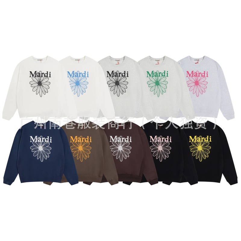 Korean-style in-stock Mardi sweatshirt, same style as Zhao Lusi's, with daisy print, dachshund print, and letter print, round-neck top Korean-style in-stock Mardi sweatshirt, same style as Zhao Lusi's, with daisy print, dachshund print, and letter print, round-neck top