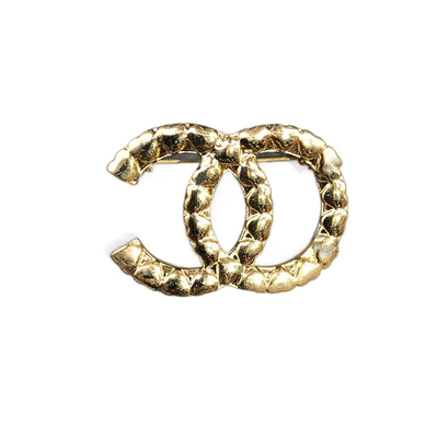 Yaxa sancaqları C Letter Brooch, Chanel-Style Rhinestone-Embellished