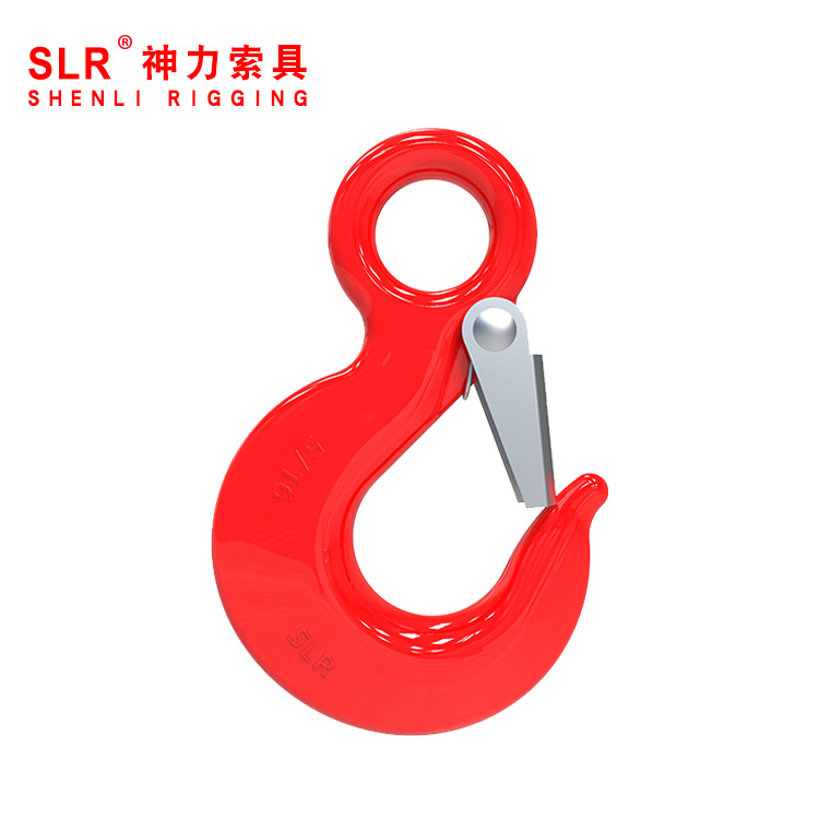 神力索具碳钢锻造货钩眼型带舌拖钩捆绑钩起重吊钩厂家批发