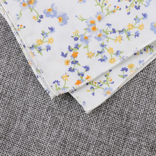Men's floral printed cotton pocket scarf, chest scarf, handkerchief, trendy suit, formal accessories, square scarf, casual and fashionable