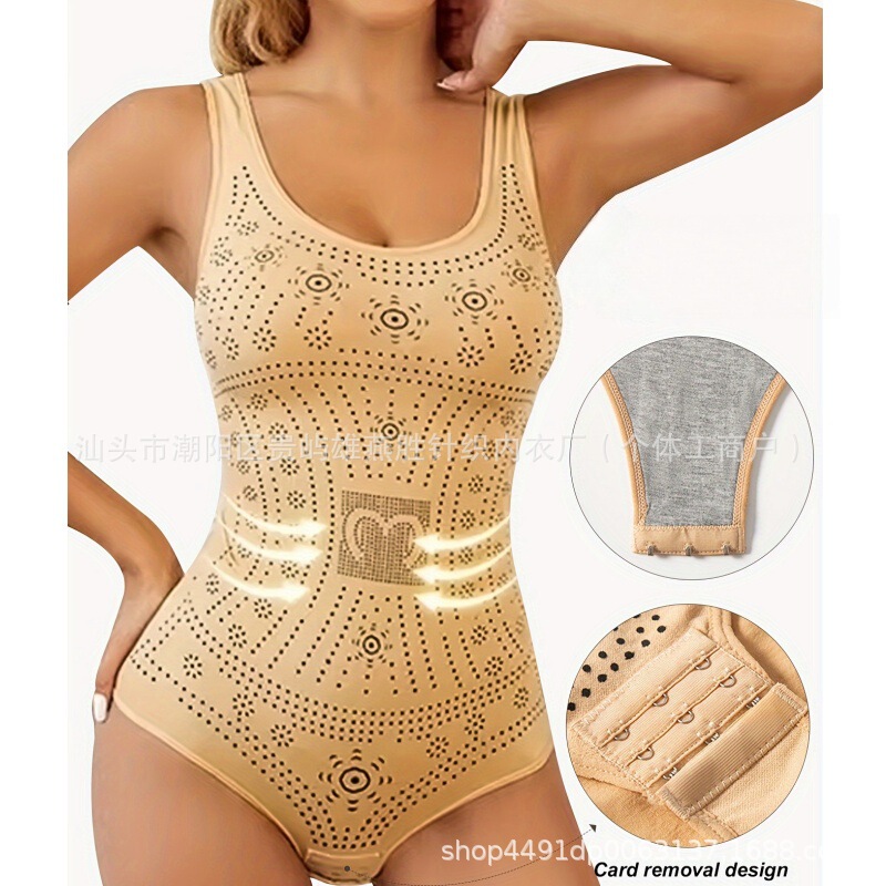 Cross-Border One-Piece Shapewear Postpartum Yoga Backless Camisole Base Layer Tummy Control Triangle Hook-And-Eye Women's Body Shaping Tight-Fitting Underwear