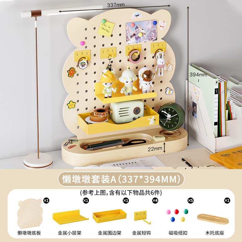 Escritorio, agujero, tablero, estante, vertical, sin perforación, hogar, escritorio de aprendizaje para niños, estación de trabajo, almacenamiento y acabado de escritorio