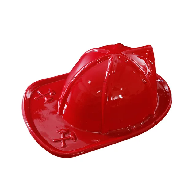 Disposable Pvc Kidsren's Firefighter Hat Cartoon Performance Party Toy Hat Kindergarten Engineering Theme Hat