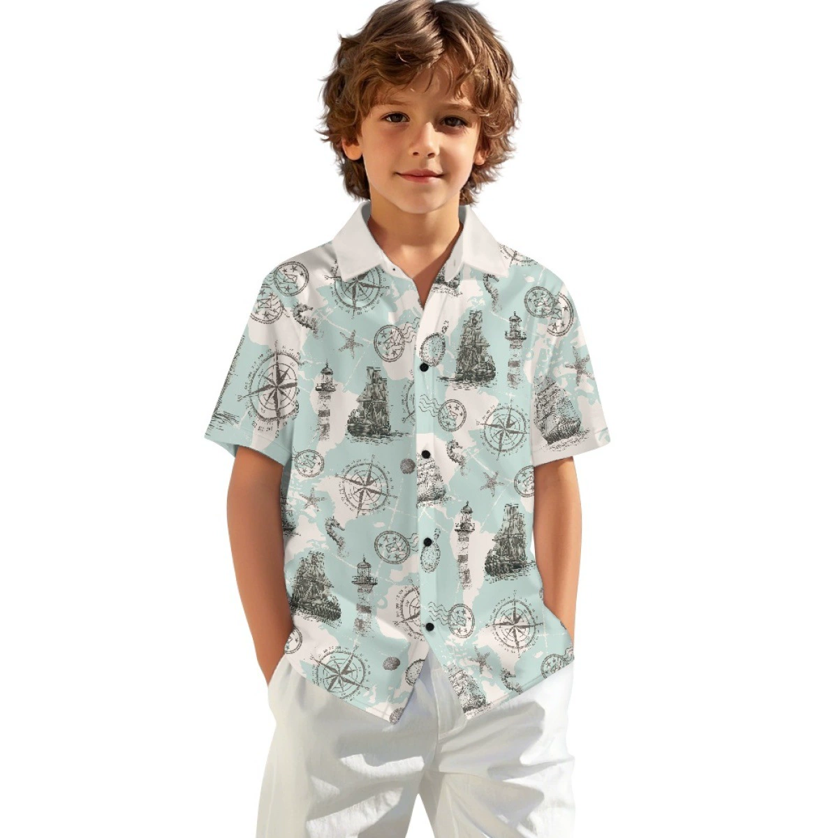 Детские универсальные рубашки, дышащие простыни, повседневная одежда для детского сада, модный дизайн узоров, дропшиппинг.