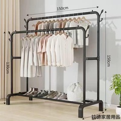 ハンガーの床置き式の厚いコートの棚のベランダの物干しの竿の棚の家庭用寝室の寮の家庭は服を掛けます。