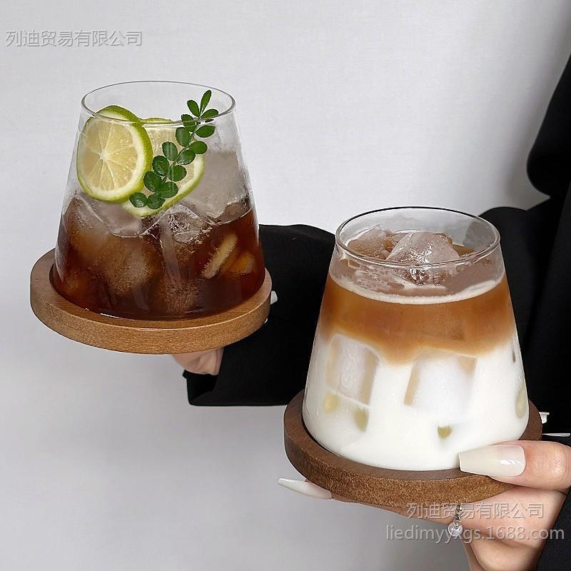 Japanese-style Mount Fuji Cup Glass Ins Style Ice American Style Latte Coffee Cup Household Cold Drink Cup Drink Cup Water Cup