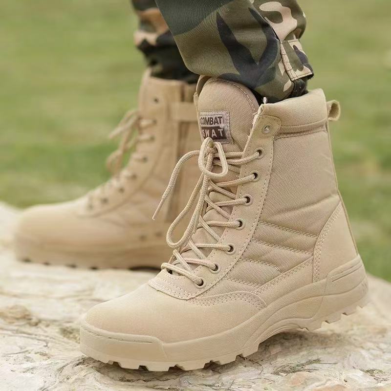 Source manufacturers cross-border wholesale CS high-top camouflage combat boots outdoor training hiking shoes fan tactical boots