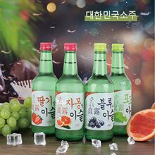 韩国风味安真贞露烧酒清酒果酒利口酒低度酒女360ml*20瓶整箱批发