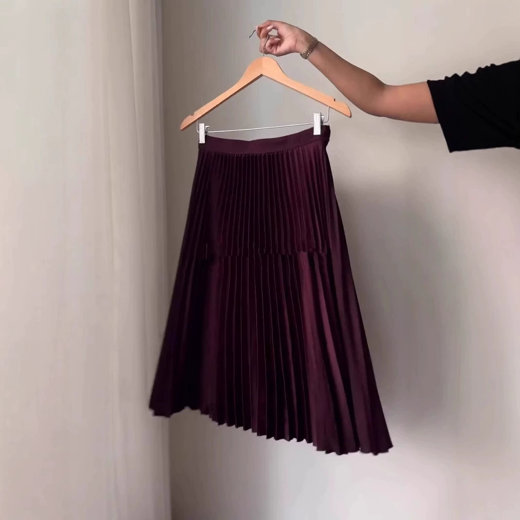 Юбка с плиссированной юбкой европейские и американские женщины Amazon 2025 новый модный пригородный