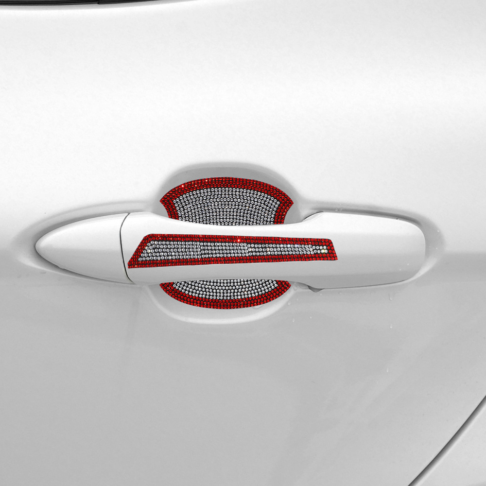 Car Hot Drill Door Handle Protective Film Diamond Anti-Scratch Handle Sticker Car Door Bowl Anti-Scratch Car Handle Protective Film