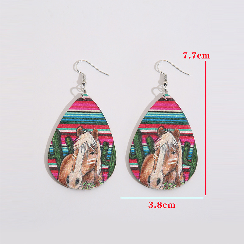 Fashion Water Droplets Pu Leather Women's Earrings 1 Pair display picture 1