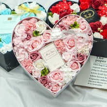 玫瑰礼盒皂花玫瑰花母亲爱心情人香水口红礼品包装盒子送女友520