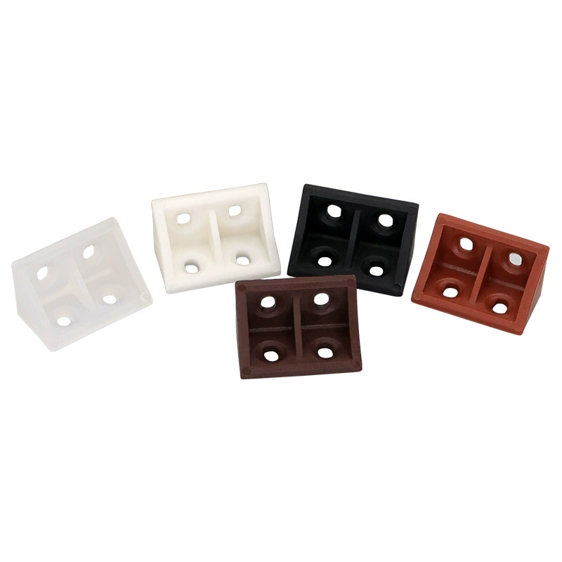 铭科 Factory direct supply four-hole plastic thickened plastic corner code 90° shelf support cabinet accessories connector fixed