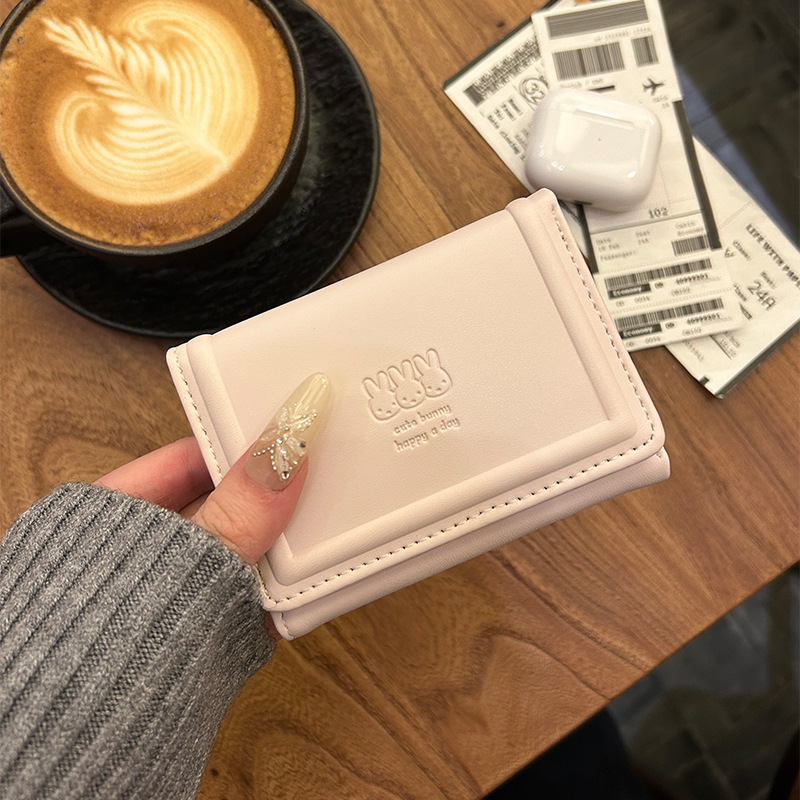 Cream Miffy Korean-Style Wallet Card Holder, Multi-Functional, Large Capacity, Portable Gift for Female Students Cream Miffy Korean-Style Wallet Card Holder, Multi-Functional, Large Capacity, Portable Gift for Female Students