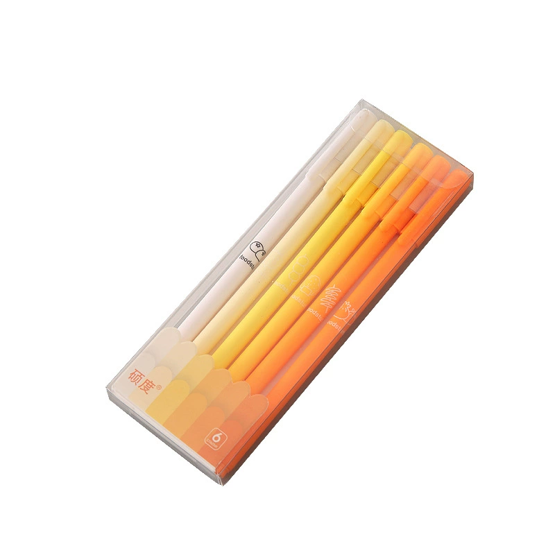 Rollerball Pen Set, Quick-Dry 0.5 mm, Gradient Color Packs for Elementary Students (6pcs)