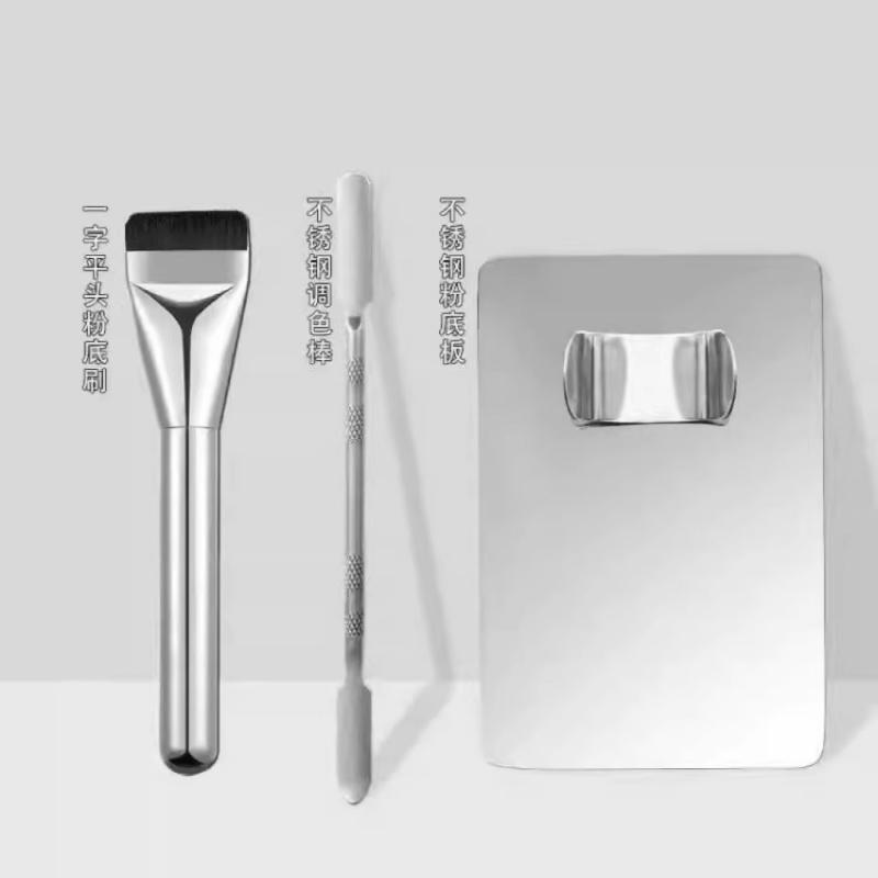 粉底刷超薄不吃粉平头斜角月牙弧形无痕韩国遮瑕扁头粉底液化妆刷|undefined