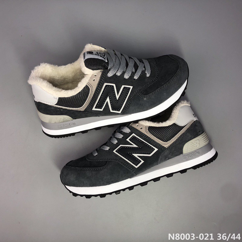 Zapatos Pitian al por mayor caliente NB574 otoño y invierno cerdo con capa de cabeza de lana más zapatos de correr casuales para hombres y mujeres