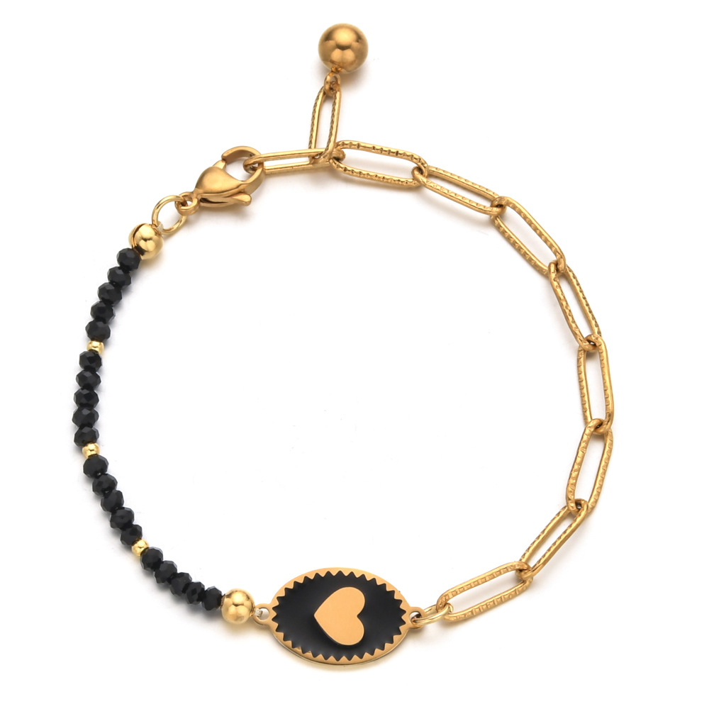 23g Weight Bracelets Classification Wholesale Sweet Heart Shape Stainless Steel Plating Bracelets