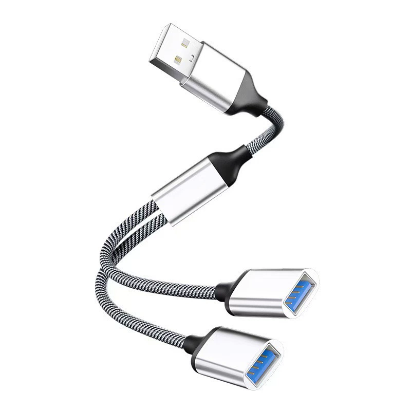 [Typec/USB转双USB2.0OTG转接线智能多口扩展器手机平板车载分线器]