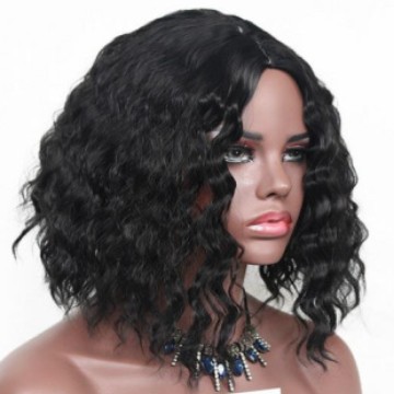 AliExpress pelucas transfronterizas mujeres Europa y los Estados Unidos venta caliente de lana rollo de rizos cortos de fibra química de alta temperatura cabeza completa en stock primero