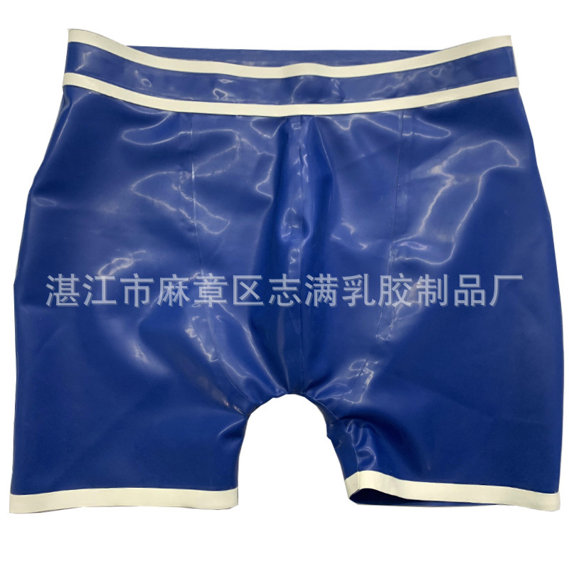 Malaysia Imported Natural Latex Men's Sexy Latex Underwear Fetish Rubber Boxer Briefs Manufacturer Wholesale