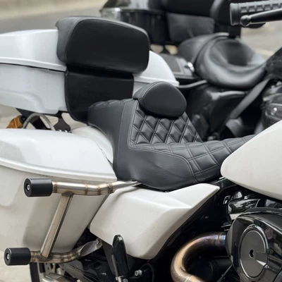 Motorcycle Seat Cushion Suitable for Harley 23.5-26 Road Glide, Road King, Step Seat Cushion Without Gel