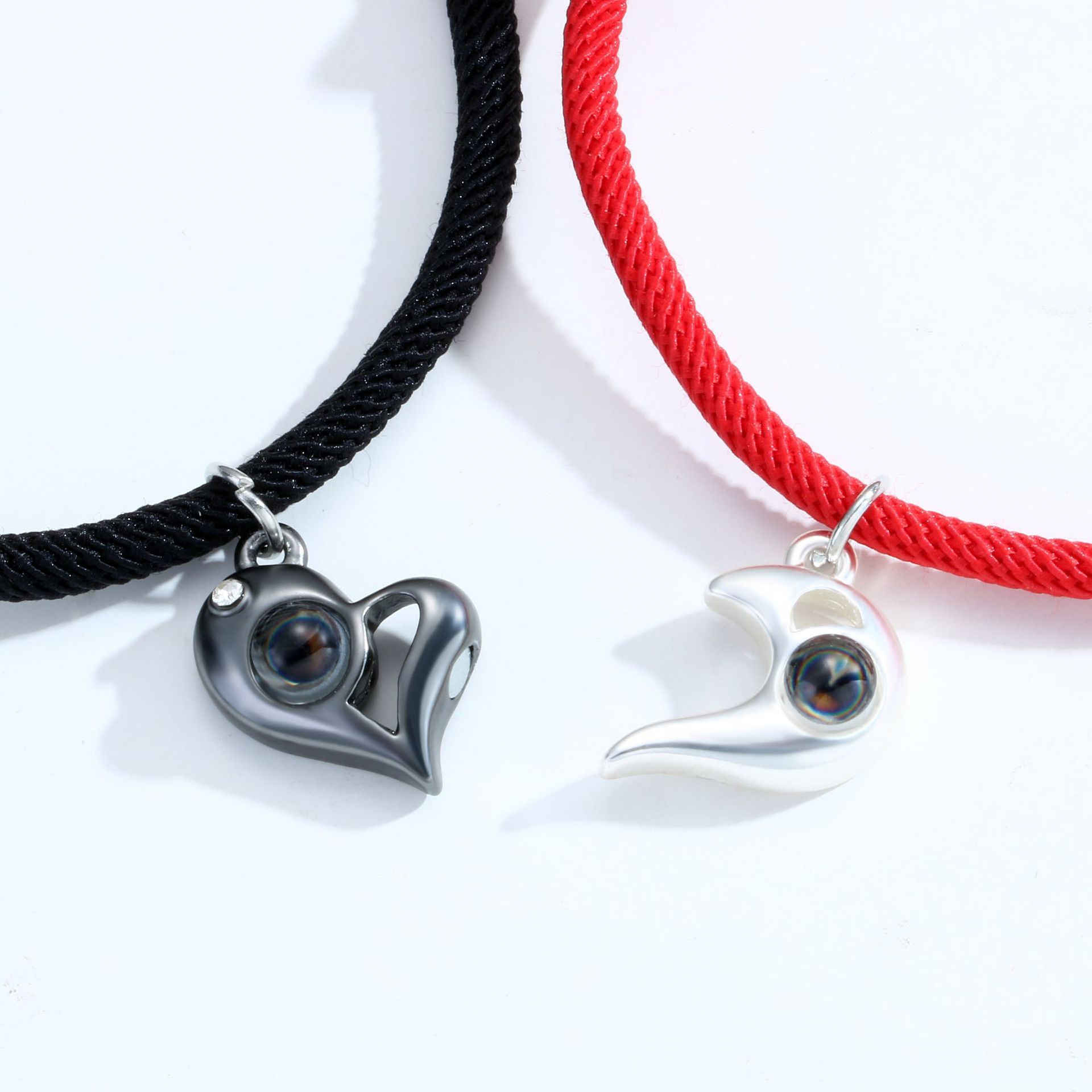 Classic Style Heart Shape Alloy Rope Plating Valentine's Day Couple Bracelets display picture 4