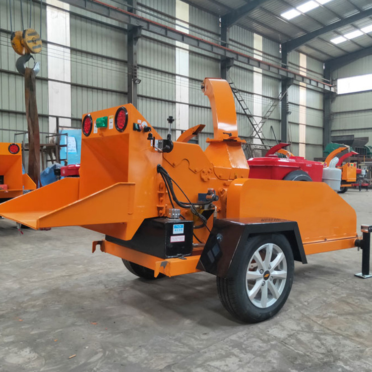 聚仁树枝粉碎机 自进料树木枝条打碎机 卧式树枝粉碎设备