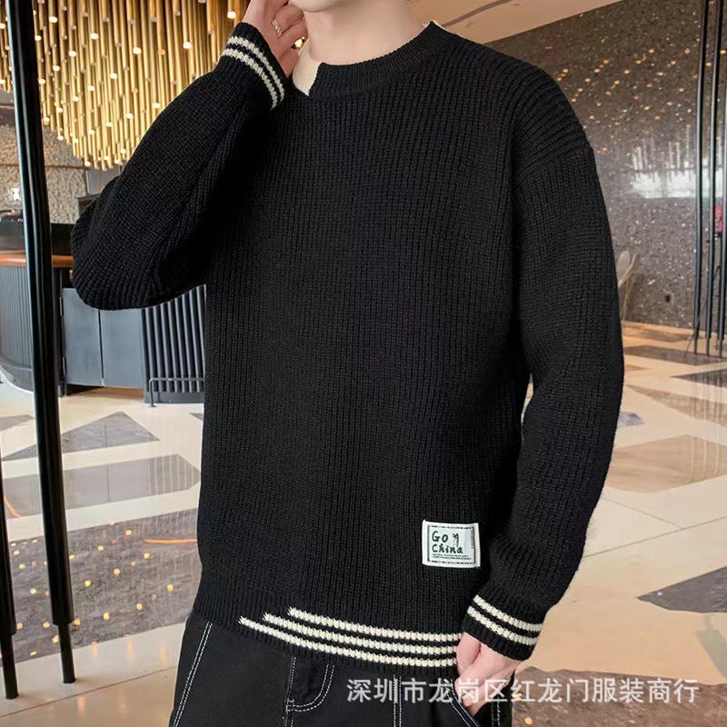 2022 Autumn and winter new stylish thick pullover sweaters for men and warm wool sweaters, wholesale from foreign trade sources at street stalls pic 12