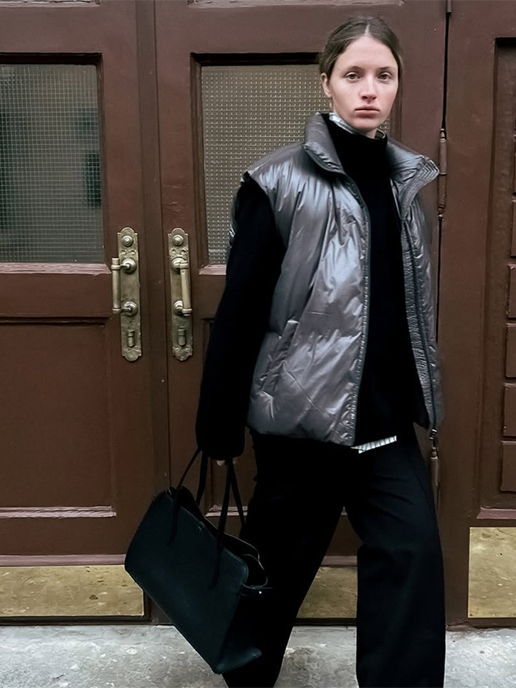 Temperamento casual y cómodo de cuello sin mangas chaqueta de chaleco para mujeres 2025 otoño y invierno caliente nuevo estilo transfronterizo europeo y americano image 1